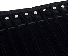 Load image into Gallery viewer, Luxury Black Diamond Jewelry Organizer Roll with Snap Closure - Travel Essential