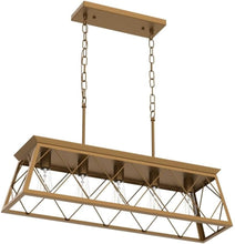 Load image into Gallery viewer, Adjustable 5-Light Gold Farmhouse Chandelier for Living Room and Dining Areas
