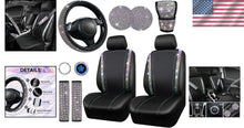 Load image into Gallery viewer, Universal Fit 12-Pc Bling Seat Covers &amp; Steering Wheel Set - Gift-Worthy Designs