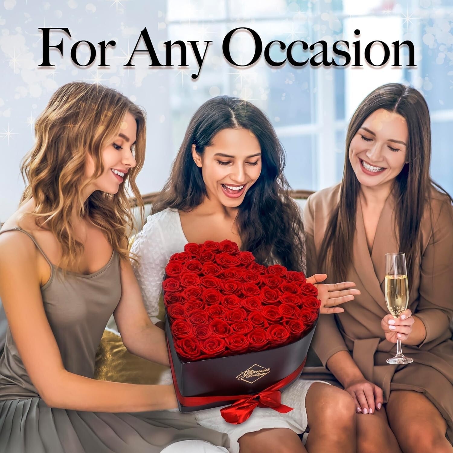 Eternal Love: 50 Preserved Roses in Heart Shape Box - No Maintenance Required