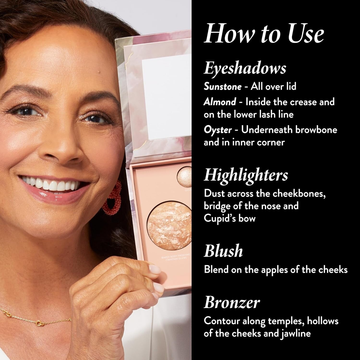 All-in-One Makeup Palette for Travel: Bronzer, Blush, Highlighters & Eyeshadows