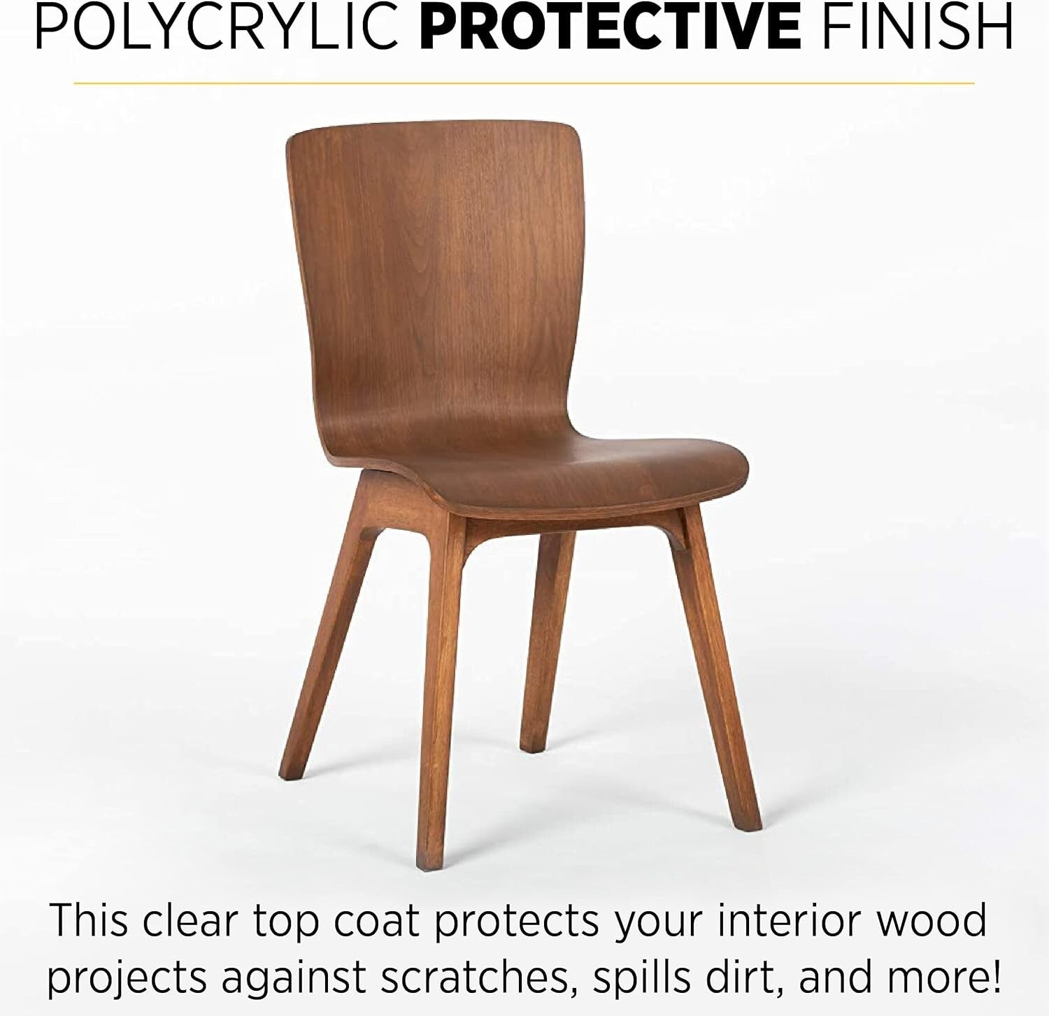 1 Gal Semi-Gloss Water-Based Wood Finish - Protects Against Scratches & Scuffs