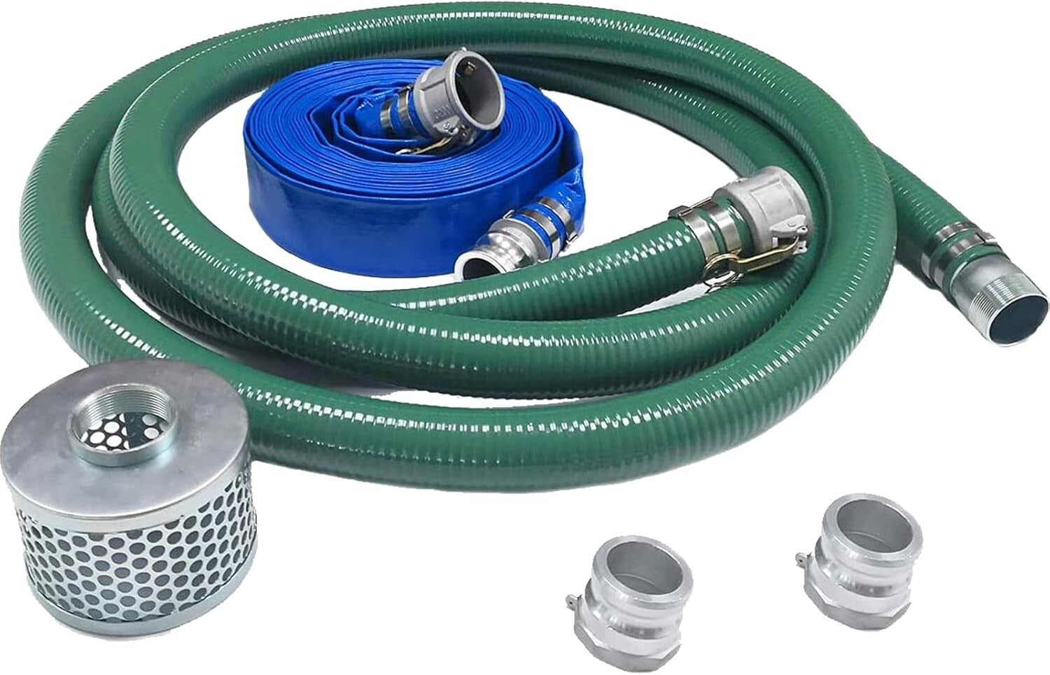 20 ft Heavy Duty PVC Hose - 2" Diameter for Water, Fuel, and Liquid Transfer