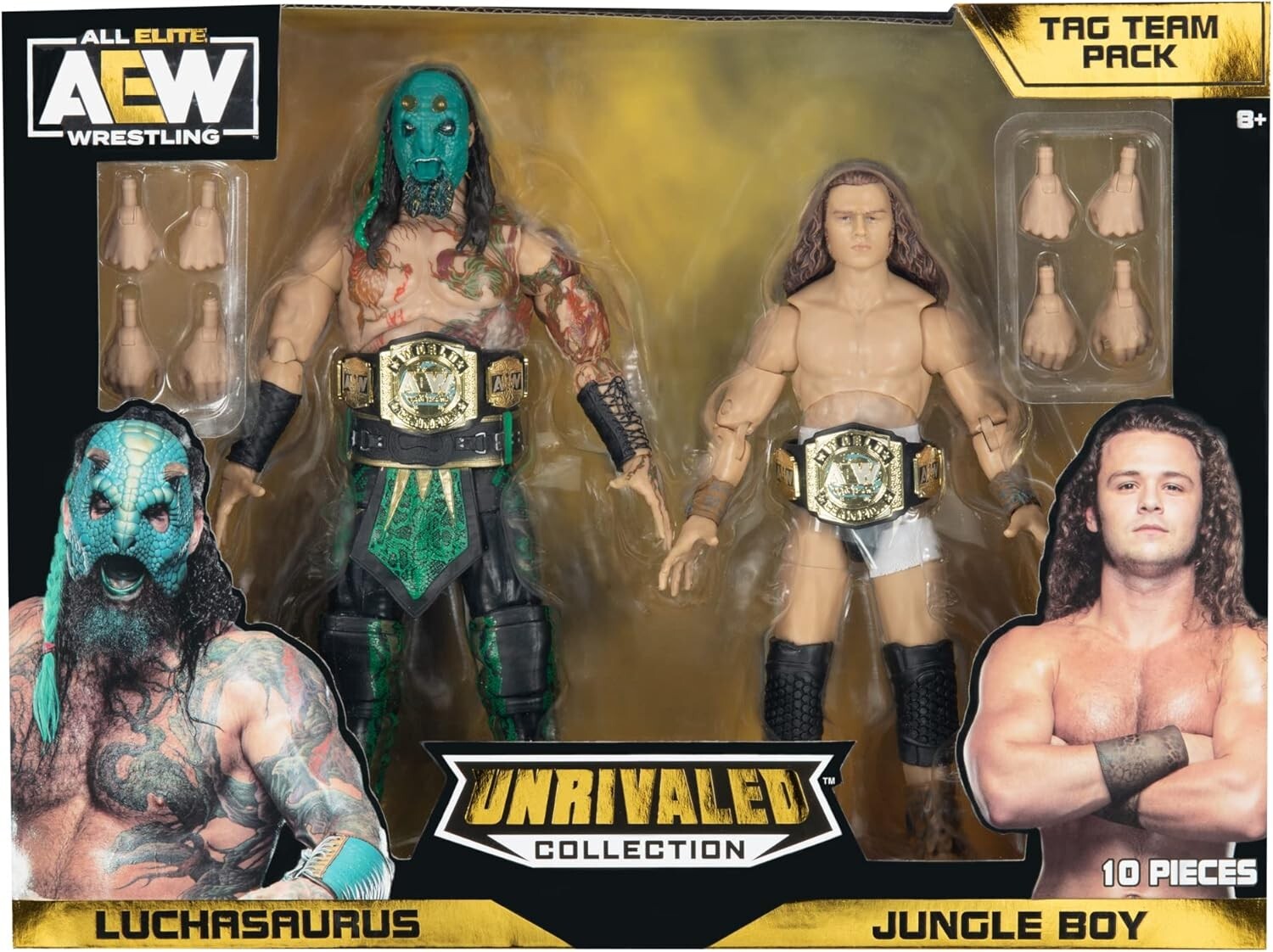 Dynamic 2-Pack Action Figures: Luchasaurus & Jungle Boy - Perfect for Collectors