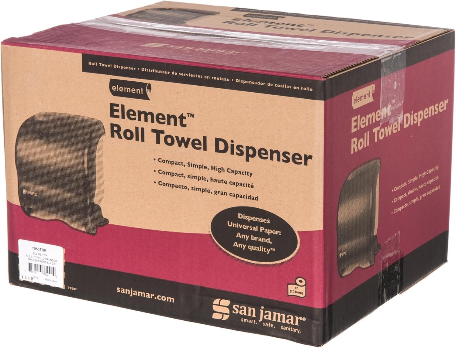 Durable Plastic Paper Towel Dispenser for Kitchens and Bathrooms - Wall Mounted