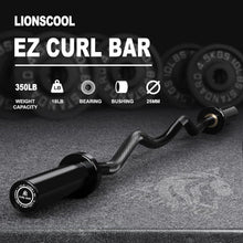 Load image into Gallery viewer, Comfortable Curve EZ Curl Bar: 4ft/4.9ft/6ft - Perfect for Curls, Squats &amp; More