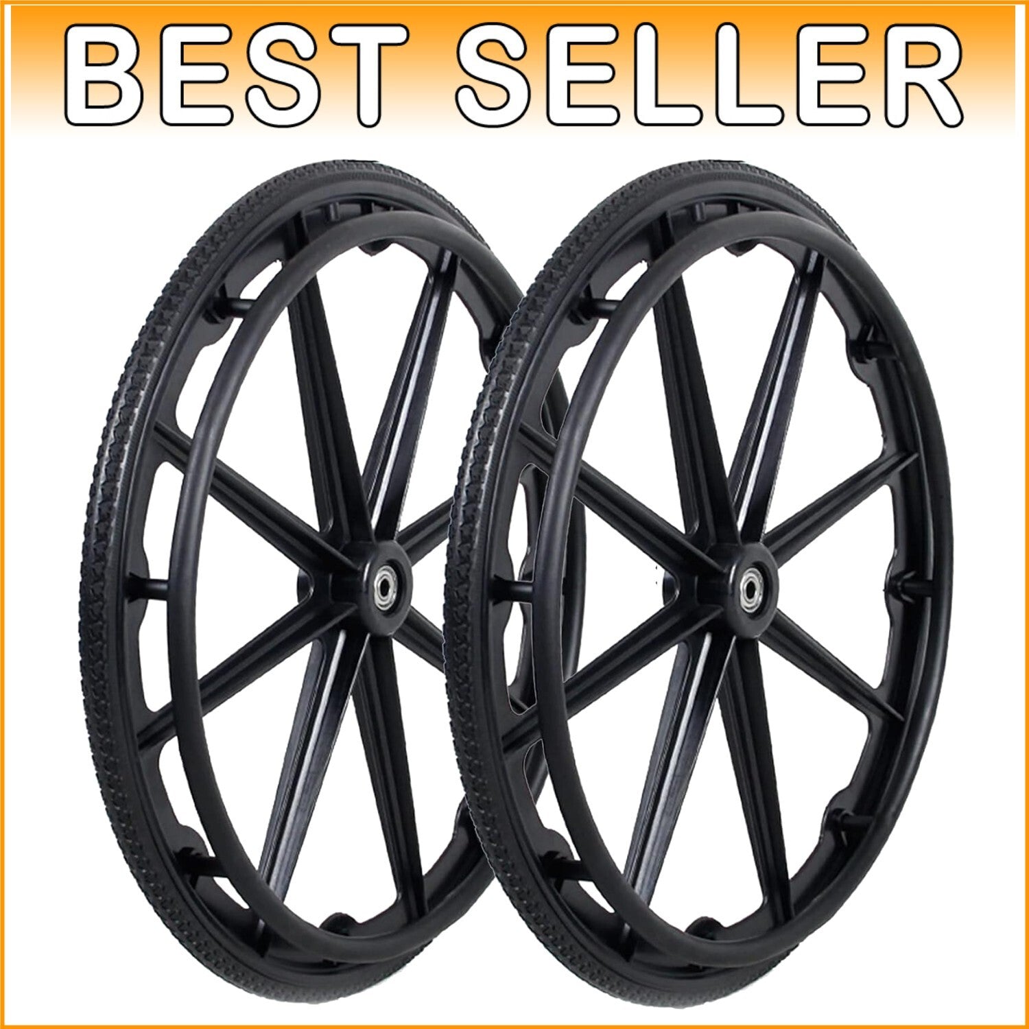 Lightweight 24-Inch Wheelchair Rear Wheel Set - Ideal for Upgrading Performance