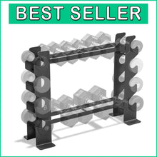 Load image into Gallery viewer, Ergonomic Steel Weight Organizer for Dumbbells &amp; Kettlebells - 400 lb Capacity