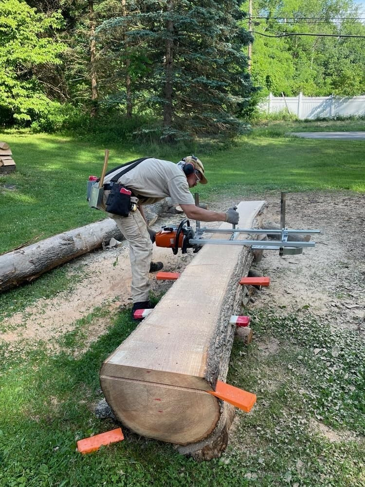 Versatile Chainsaw Mill - Adjustable Heights, 14" to 24" Bar Compatibility