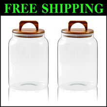 Load image into Gallery viewer, 2-Pack Airtight 90oz Glass Jars - Perfect for Laundry Detergent &amp; Pantry Items