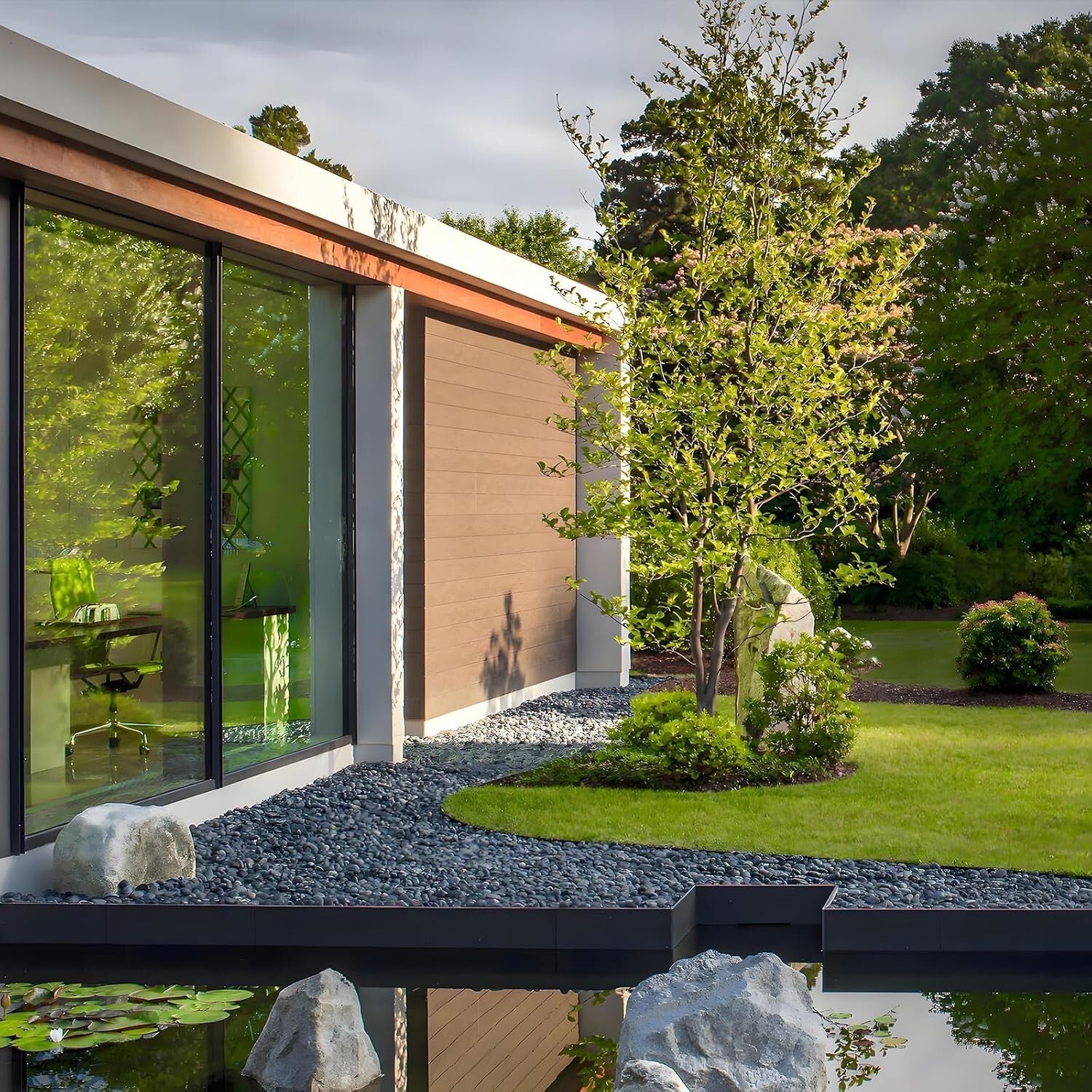 20 lbs Decorative Black River Rocks - Natural Pebbles for Stylish Plant Decor