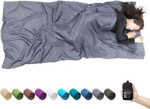 Load image into Gallery viewer, Premium Silk Sleeping Bag Liner, Extra Wide 87"x43" for Luxurious Travel Comfort