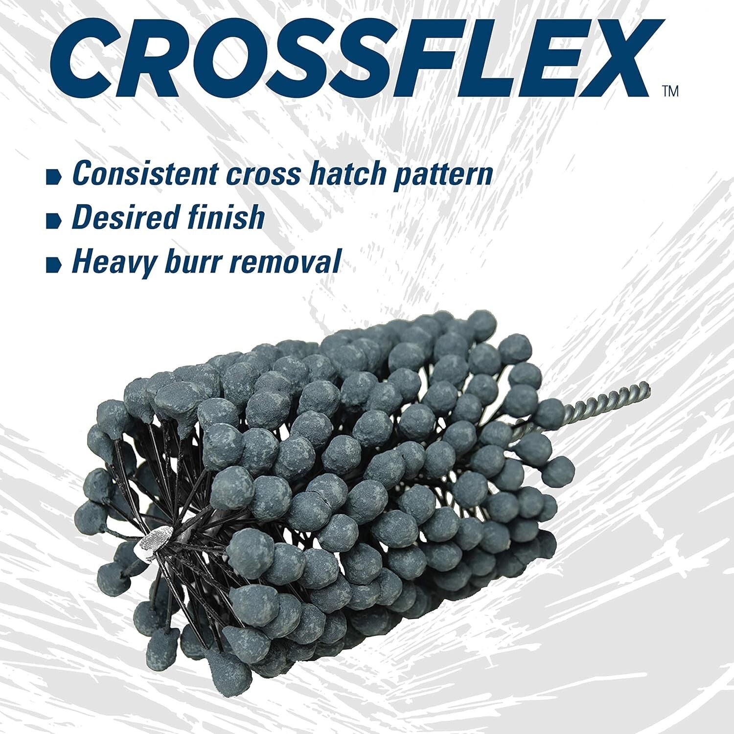 CrossFlex Nylon Bore Brush 4" - 320 SC Grit for Consistent Crosshatch Pattern