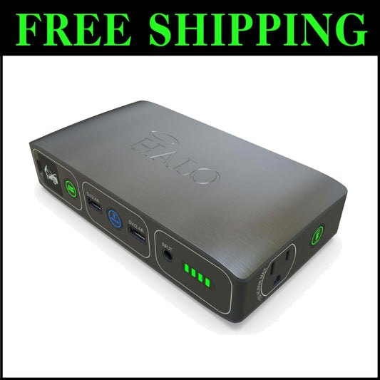 Compact Bolt Car Jump Starter with Emergency Floodlight & USB Charger - Gray