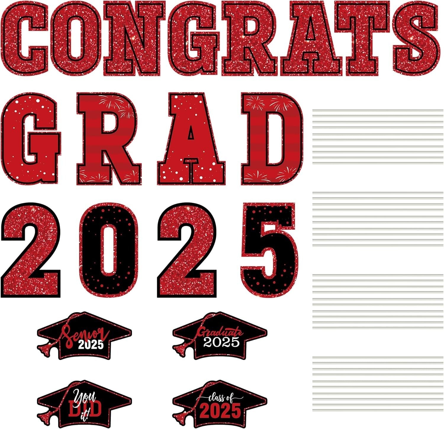 Extra Large Waterproof Graduation Yard Signs - 20 PCS for Inspiring Celebrations