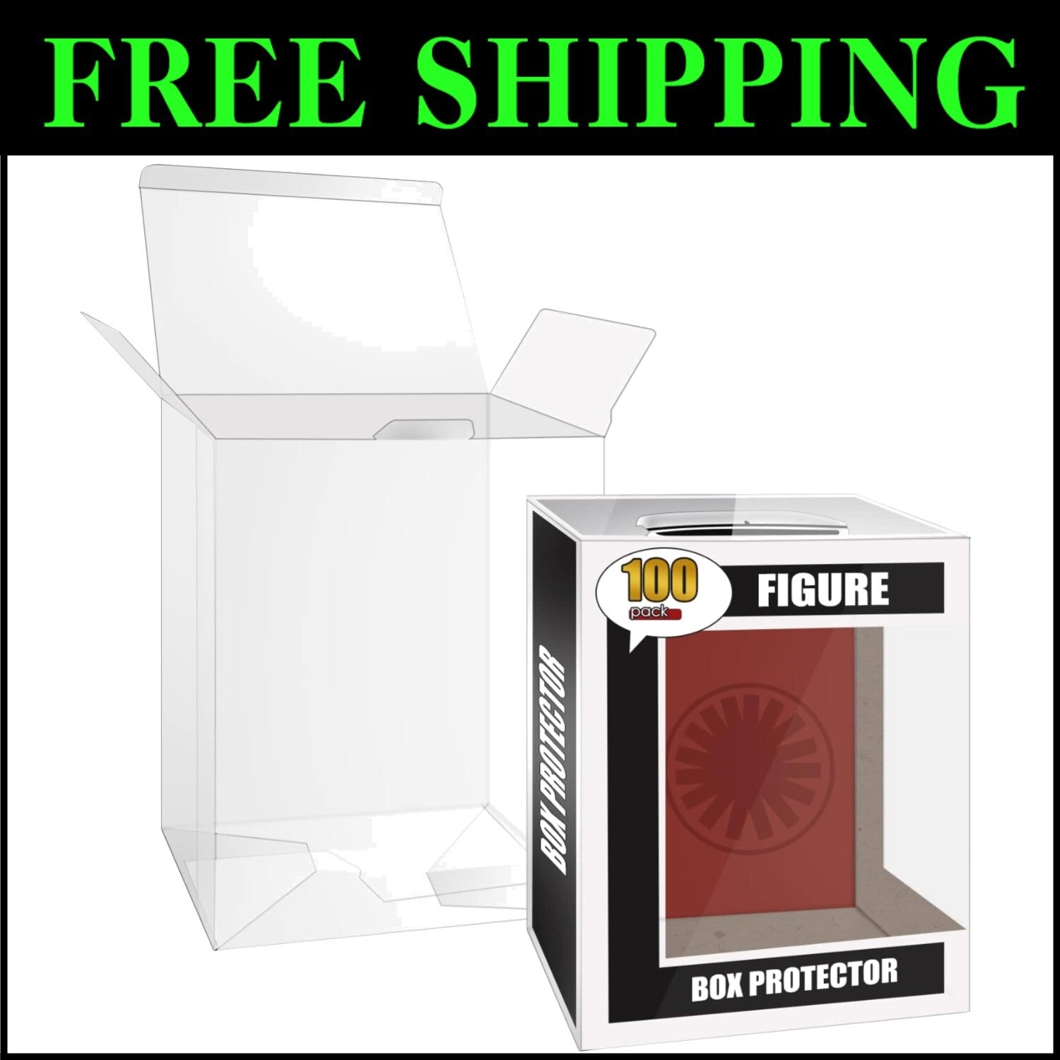 Thick Plastic 100 Pack Funko Pop Protectors - Ideal for Collectible Display