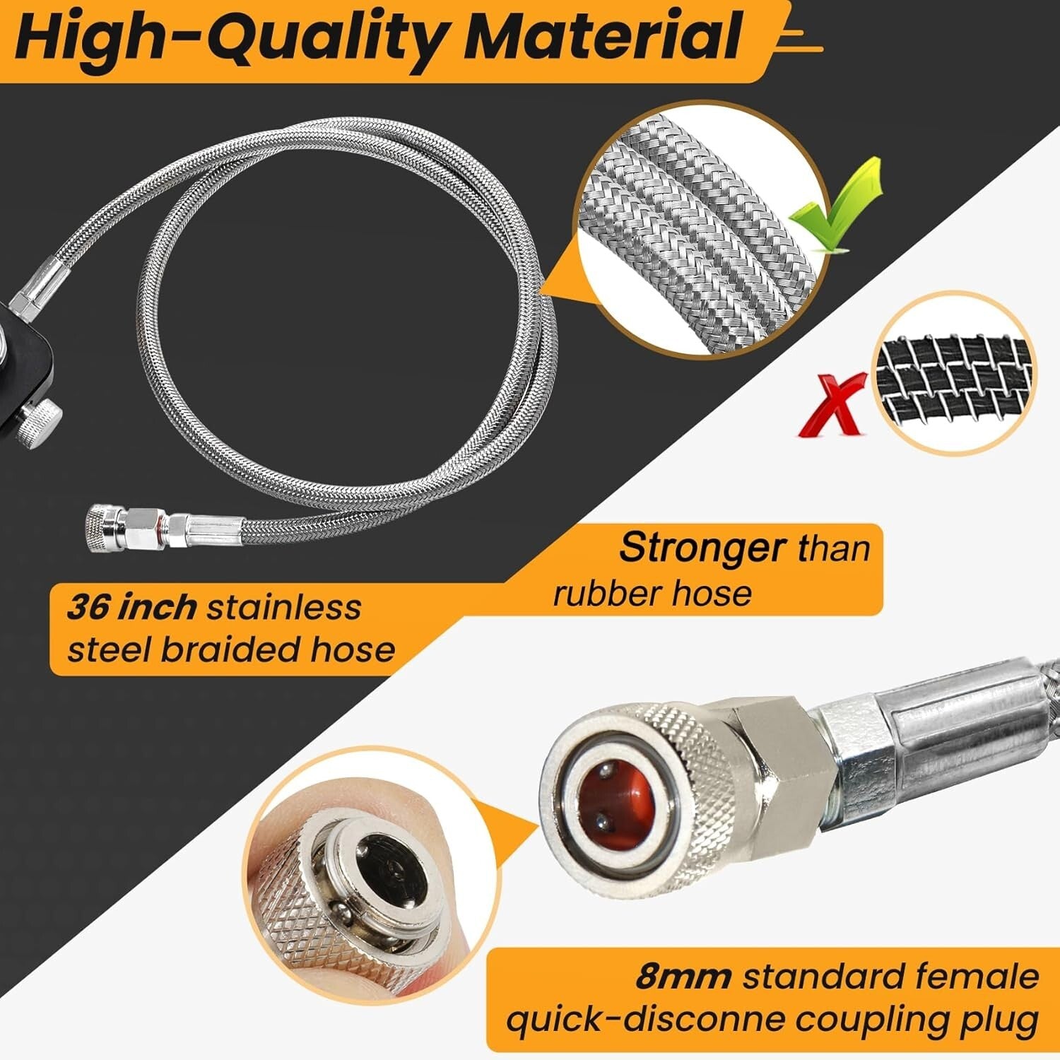 Versatile Paintball & HPA Tank Filling Adapter with Stainless Steel Design