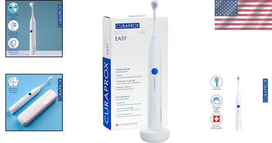 Hydrosonic Electric Toothbrush with Travel Case - Gentle & Efficient Cleaning