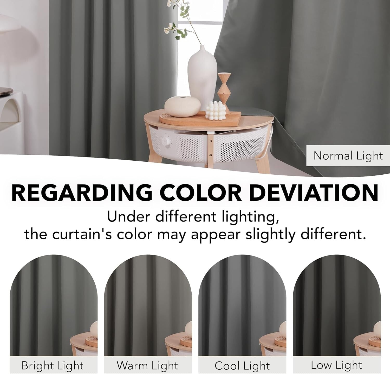 Versatile Blackout Drapes - Light Grey 52x95 Curtains with Dual Hanging Options