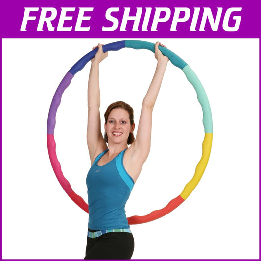 41-Inch Large Rainbow Hula Hoop - Boost Core Strength and Lose Weight Fast