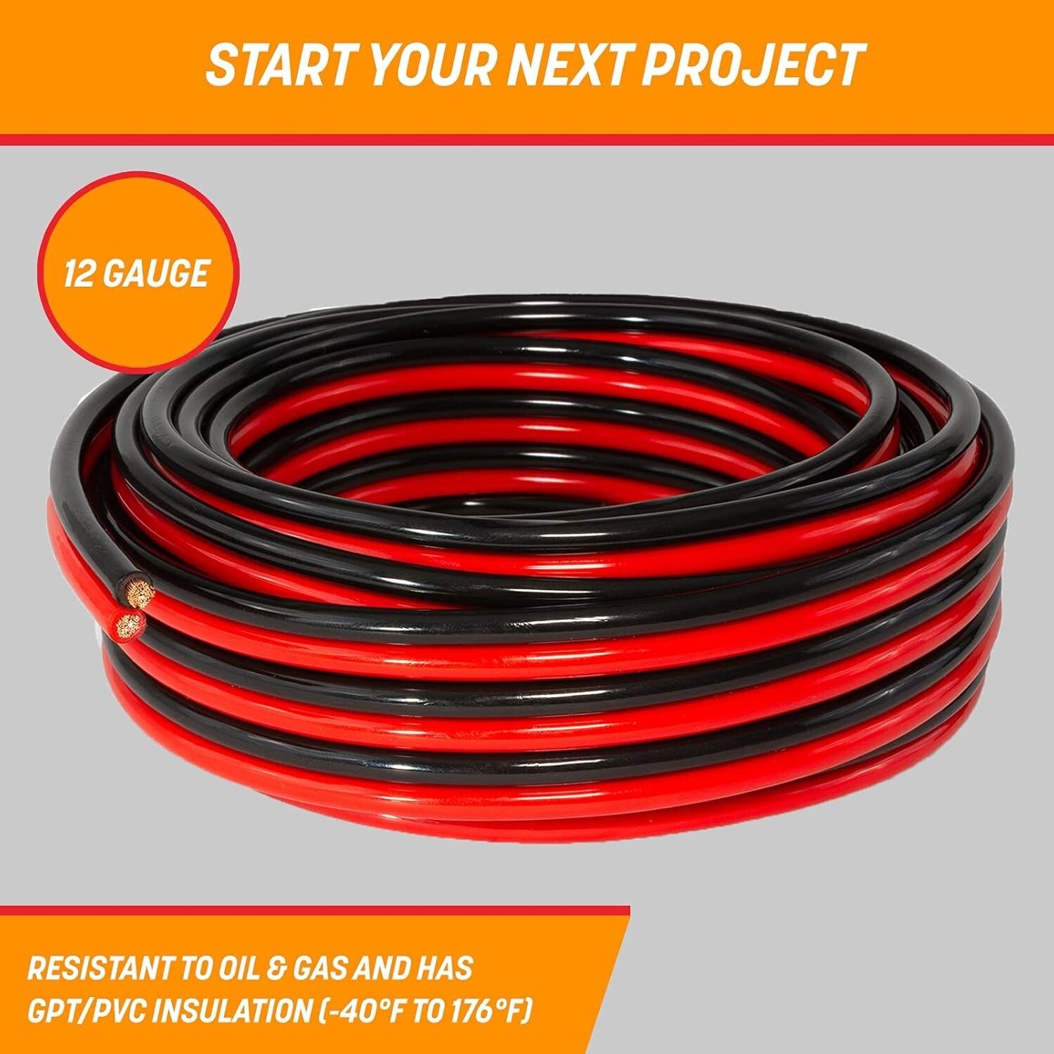 12 Gauge Wire 100ft - Premium Stranded Copper for Audio & Automotive Use