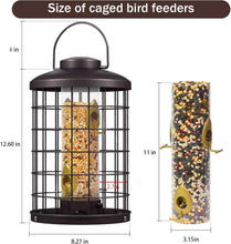 Load image into Gallery viewer, Caged Bird Feeder with Adjustable Feeding Ports - Squirrel-Proof Design, 3 lbs