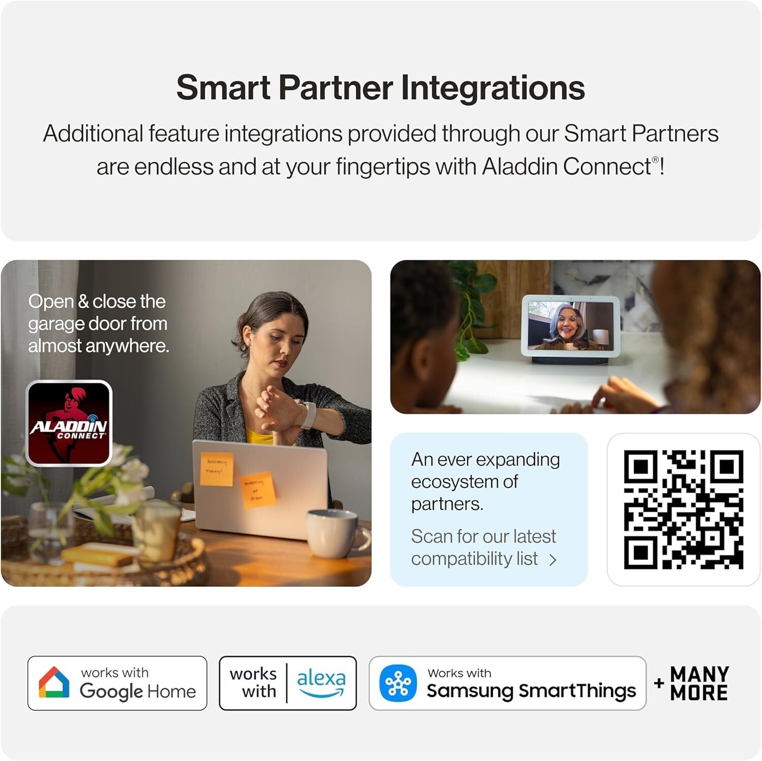 Smart Garage Door Opener with Safety Sensors & Voice Control - Easy Installation