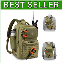 Load image into Gallery viewer, Adventure-Ready Tactical Fishing Sling Pack - Comfortable for Hikers &amp; Anglers