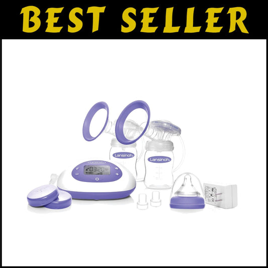 Efficient Double Electric Breast Pump with Hospital Strength Suction & Tote Bag