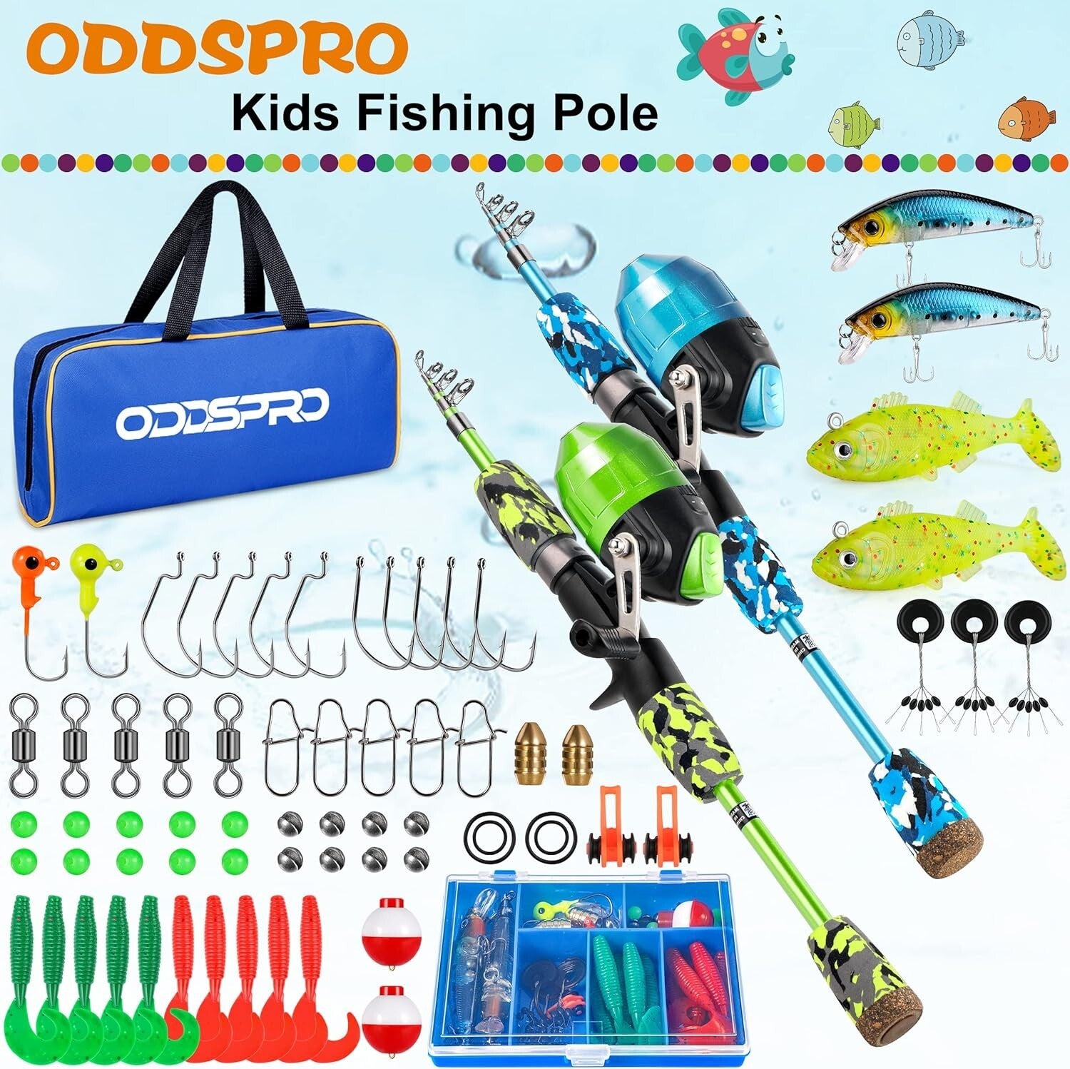 Lightweight Kids Fishing Pole Set: Pink Telescopic Rod & Beginner Tackle