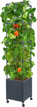 Load image into Gallery viewer, Mobile Raised Garden Bed with Trellis: Perfect for Climbing Vegetables &amp; Flowers