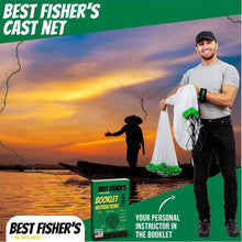 Load image into Gallery viewer, Optimized Fishing Cast Net 4ft/12ft - Real Lead Weight, Non-Slip Handle Included