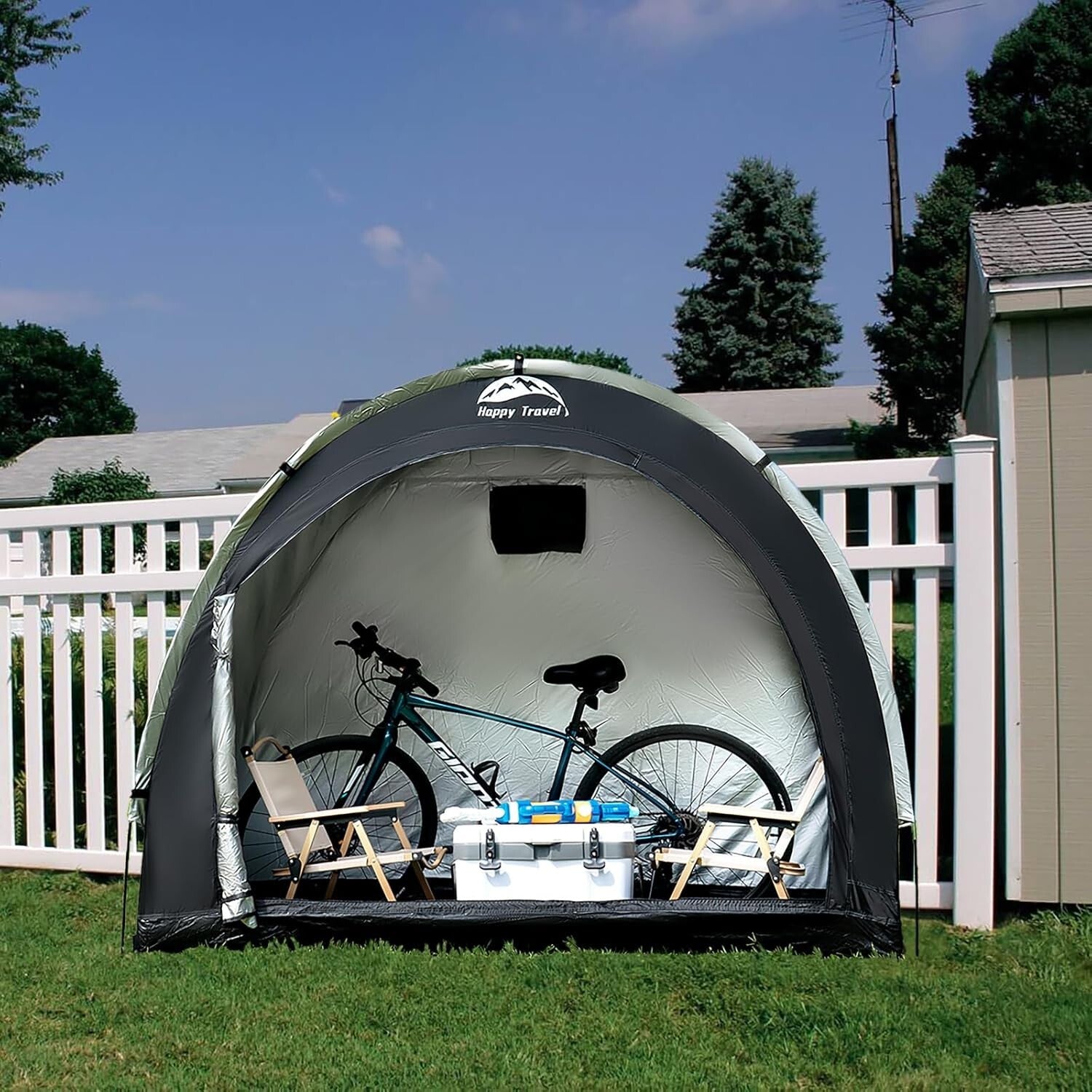 Heavy-Duty Outdoor Bicycle Storage Tent with UV Protection - Fits Multiple Bikes