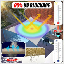 Load image into Gallery viewer, Elegant 14' x 16' Beige Shade Sail - Double Reinforced with 95% UV Blockage
