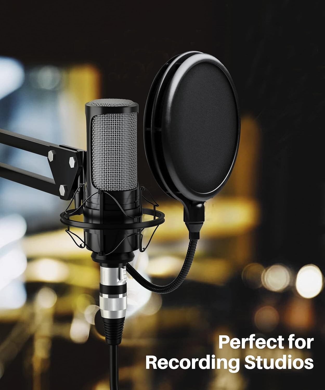 6-Pack XLR Audio Cables 10ft - Male to Female, Balanced Shielding for Clarity