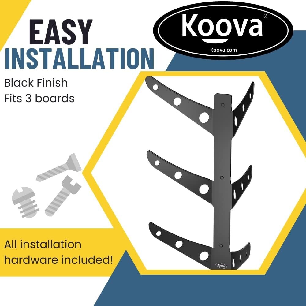 Creative 3 Board Wall Rack – Space-Saving Skateboard & Scooter Display Holder