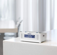 Load image into Gallery viewer, Precision Atomic Clock with Dual Alarm &amp; FM-AM Radio in Classic Silver Finish