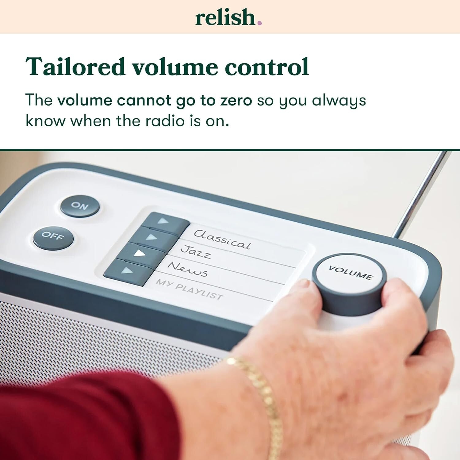 Simple Use FM Radio and MP3 Music Player for Seniors, Visually Impaired
