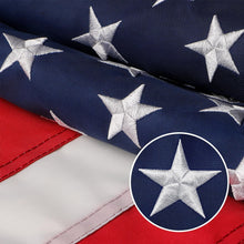 Load image into Gallery viewer, Premium 10x15 Polyester American Flag with Embroidered Stars and Brass Grommets