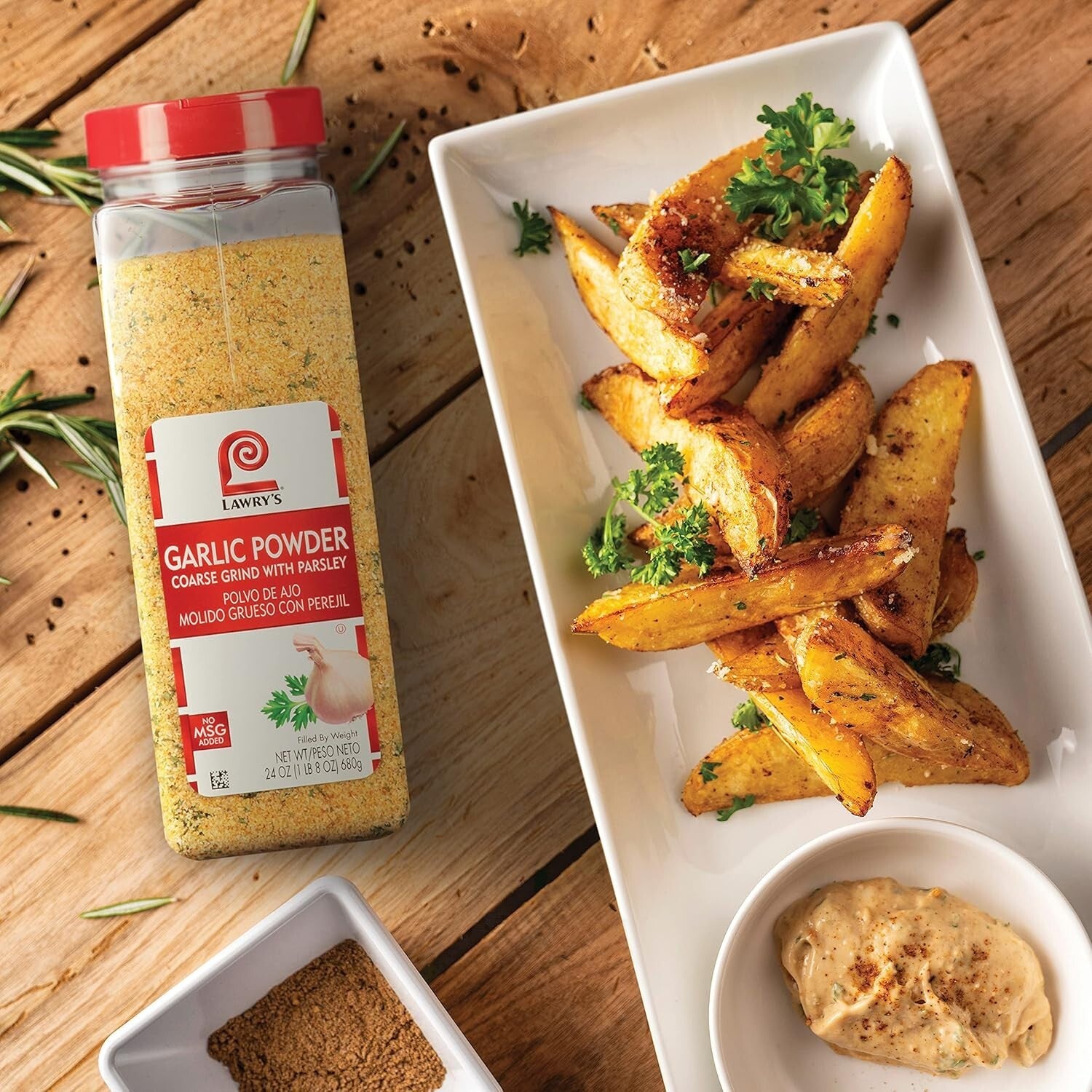 24 Oz Garlic Powder with Parsley - Gourmet Coarse Grind Seasoning for All Dishes