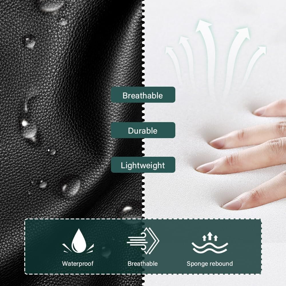 Compact Black Swivel Chair - 360-Degree Rolling Stool for Beauty & Relaxation