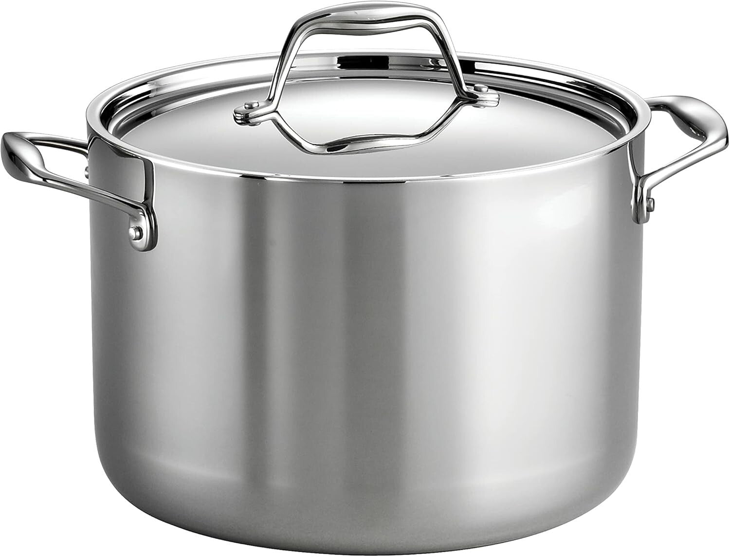 Durable 8-Quart Tri-Ply Stock Pot - Versatile for All Cooktops & Easy Cleanup