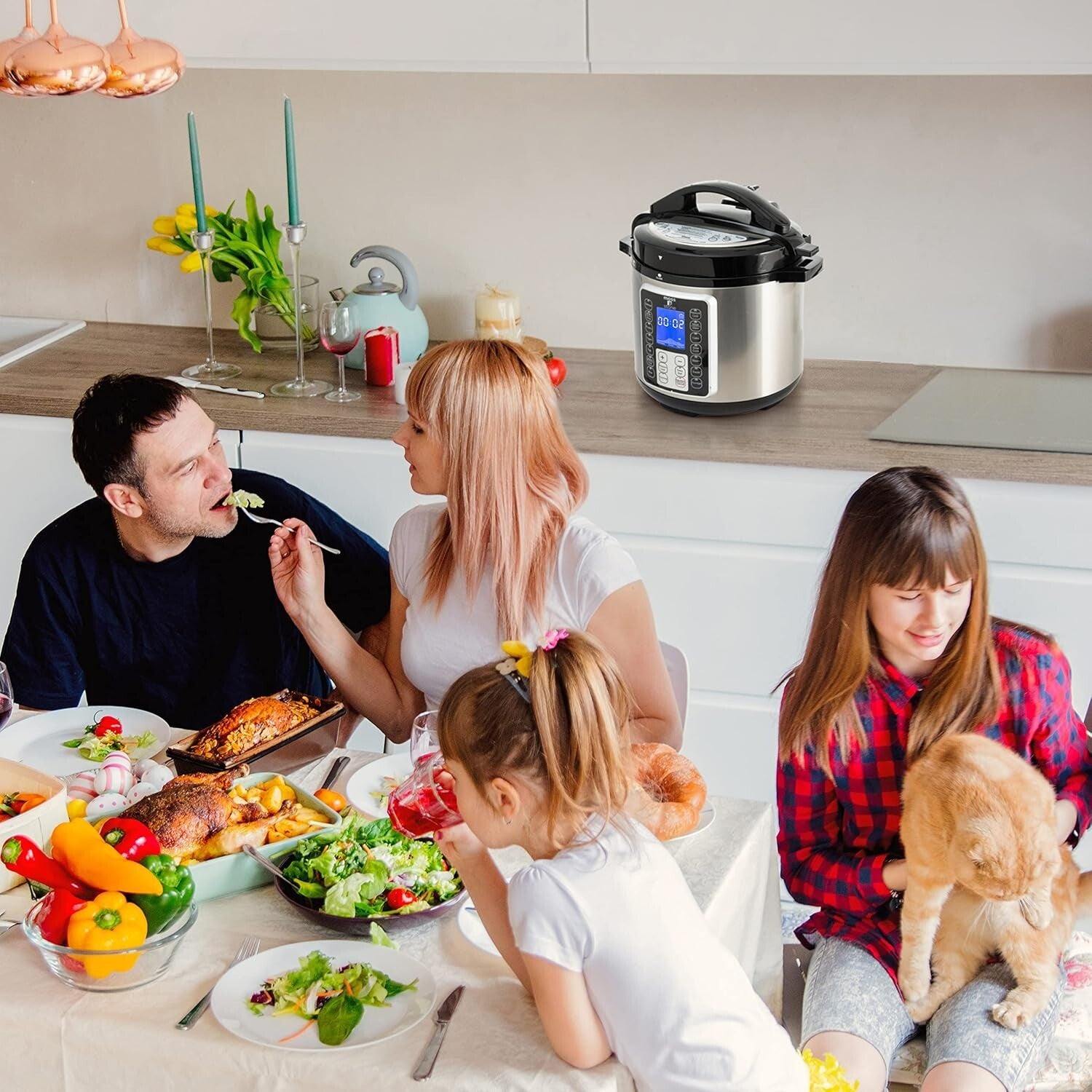 Ultimate 6 Quart Stainless Steel Electric Pressure Cooker with Safety Features