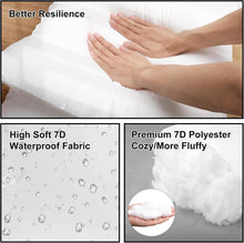 Load image into Gallery viewer, Decorative 24x24 Outdoor Pillow Inserts - 4 Pack Microfiber for Style &amp; Comfort