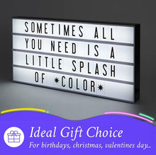 Load image into Gallery viewer, Personalized 24" x 12" LED Light Box with 160 Letters for Memorable Displays
