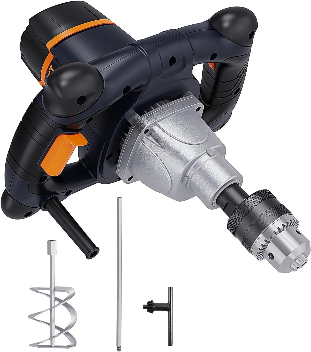 12A Concrete Mixer with Soft Start & 100mm Spiral Paddle - Durable & Efficient