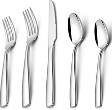 Load image into Gallery viewer, Heavy Weight Silverware Set for 12 - Elegant Dining Utensils for All Occasions