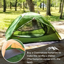Load image into Gallery viewer, Spacious 3-Season Ultralight Camping Tent for 1.5 Persons - Easy Green Dome Tent