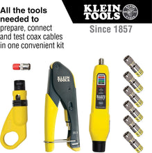 Load image into Gallery viewer, Complete Coax Install &amp; Test Kit: Stripper, Crimper, Tester - Portable Solution