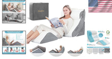 Load image into Gallery viewer, 4-Piece Orthopedic Wedge Pillow Set - Memory Foam for Comfort &amp; Recovery